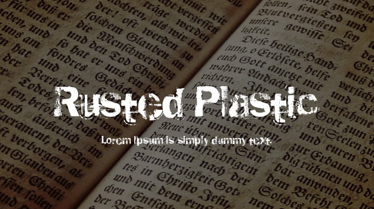 Rusted Plastic Font