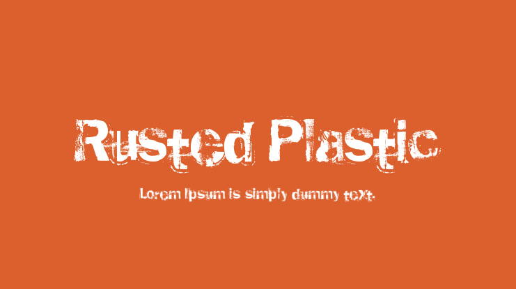 Rusted Plastic Font