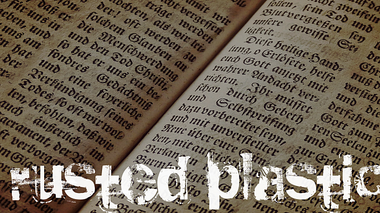 Rusted Plastic Font