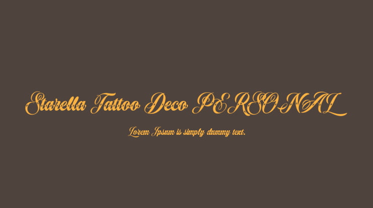 Starella Tattoo Deco PERSONAL Font Family