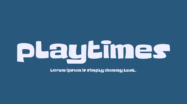 Playtimes Font