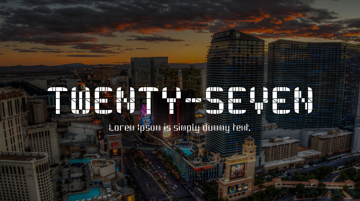 TWENTY-SEVEN Font