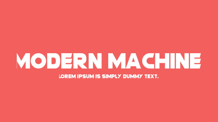 Modern Machine Font Family