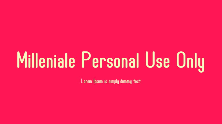 Milleniale Personal Use Only Font