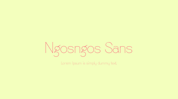 Ngosngos Sans Font