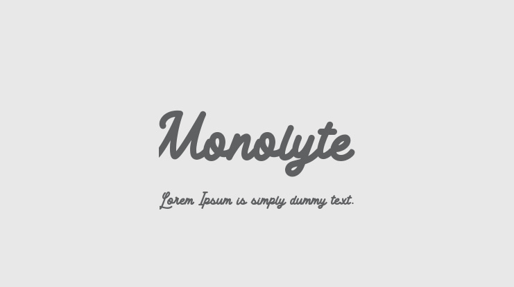 Monolyte Font