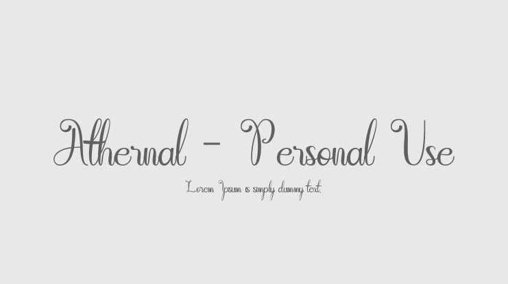 Athernal - Personal Use Font