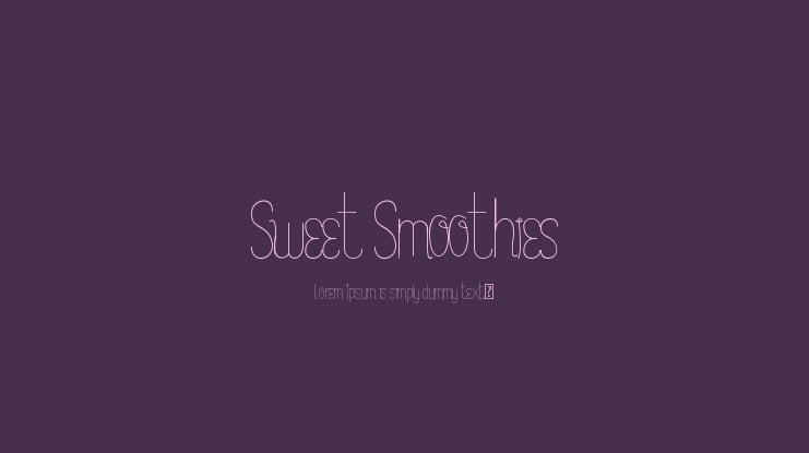 Sweet Smoothies Font