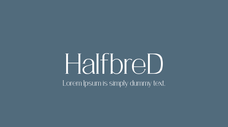 HalfbreD Font