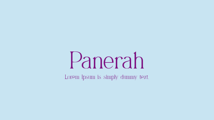 Panerah Font