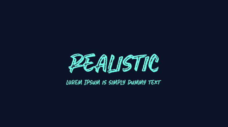 Realistic Font