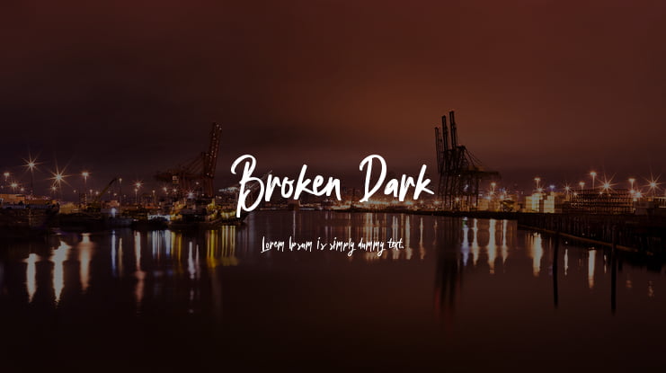 Broken Dark Font