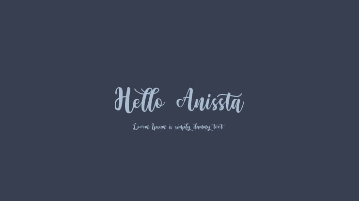 Hello Anissta Font