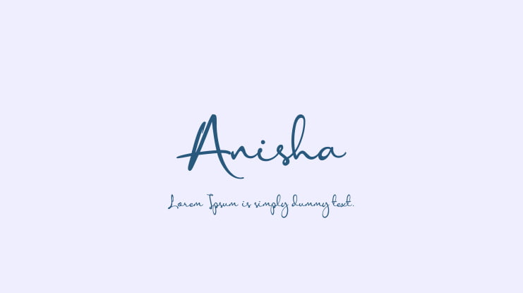 Anisha Font Family