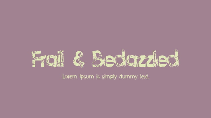 Frail & Bedazzled Font