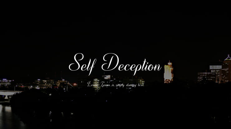 Self Deception Font