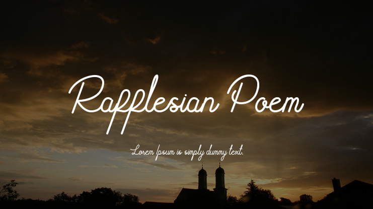 Rafflesian Poem Font