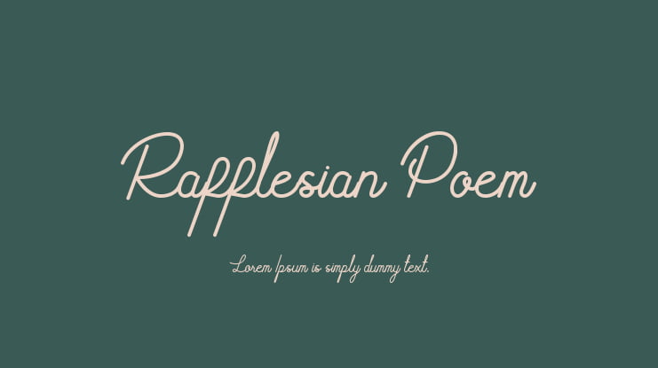 Rafflesian Poem Font