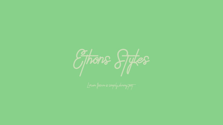 Ethons Styles Font