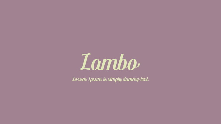 Lambo Font