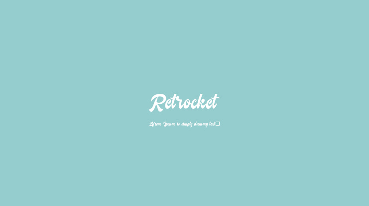 Retrocket Font