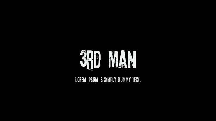 3rd Man Font Family