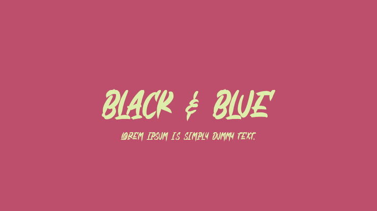Black & Blue Font Family