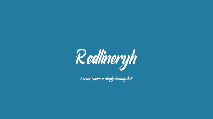 Redlineryh Font