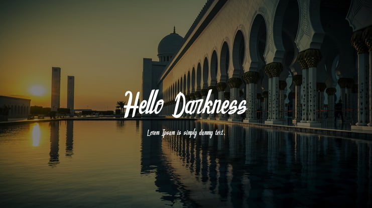 Hello Darkness Font