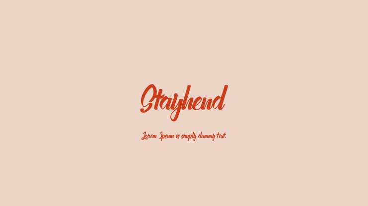 Stayhend Font