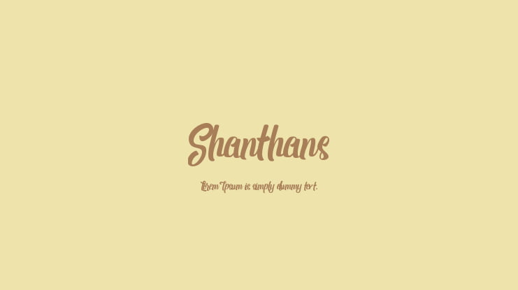 Shanthans Font
