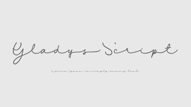 Gladys Script Font