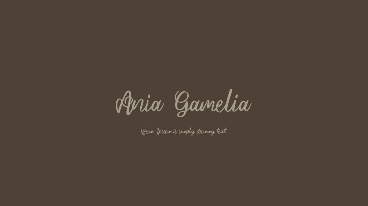 Ania Gamelia Font