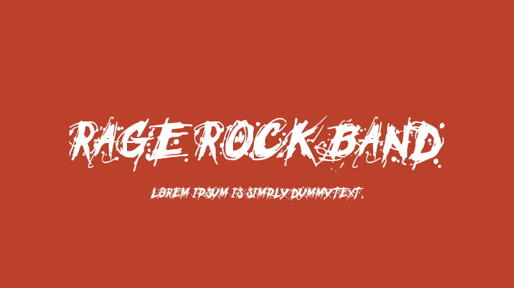 Rage Rock Band Font