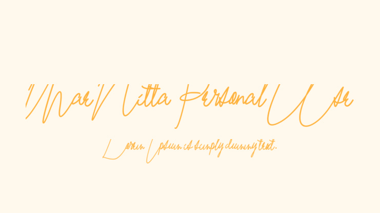 Mae Nitta Personal Use Font
