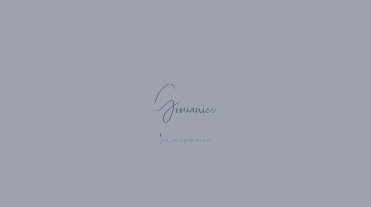 Geovanice Font