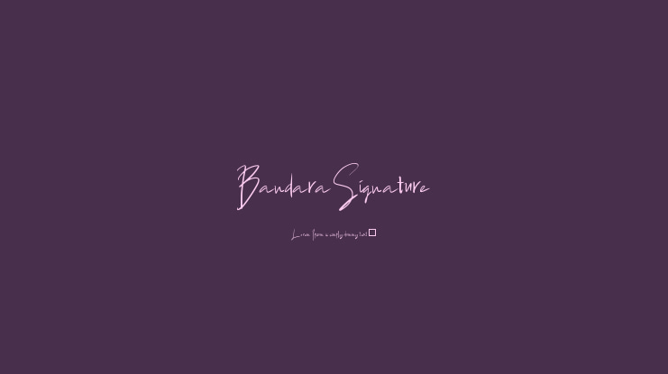 BandaraSignature Font