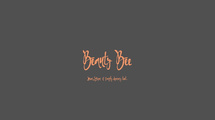Beauty Bee Font