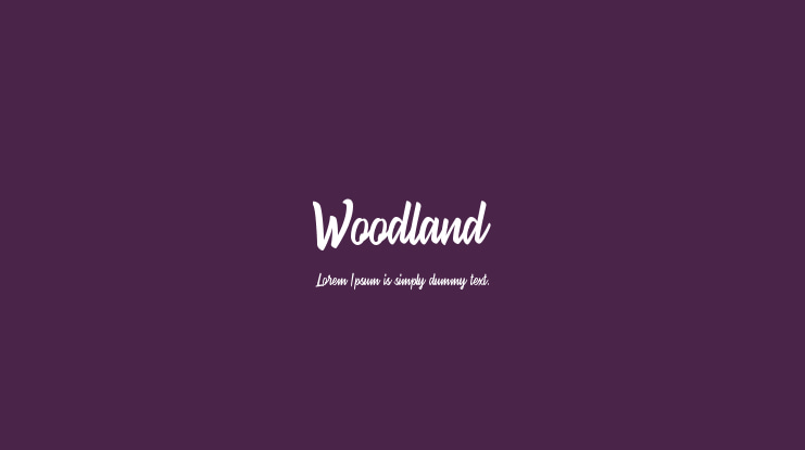 Woodland Font