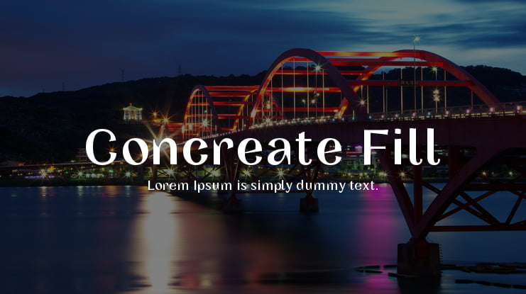 Concreate Fill Font