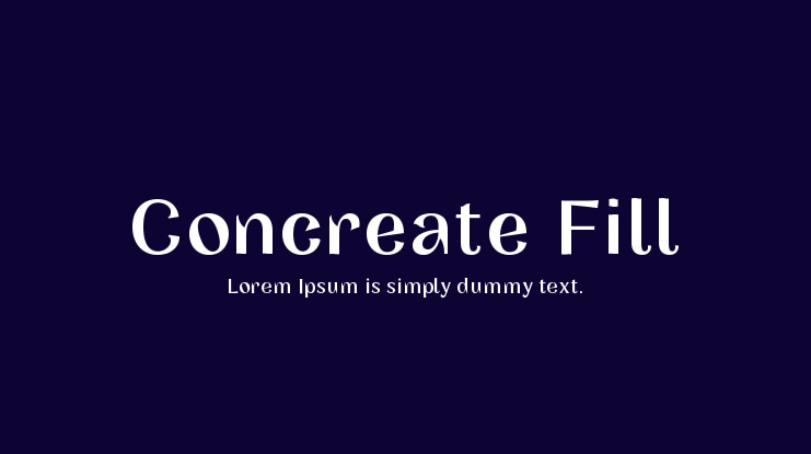 Concreate Fill Font