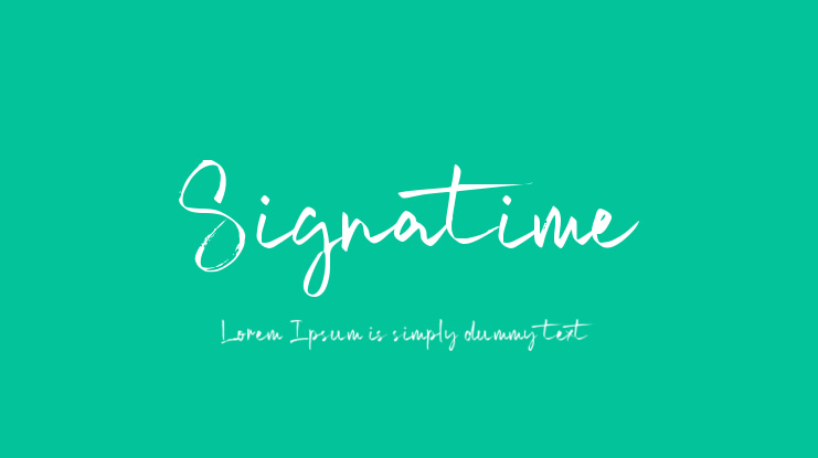 Signatime Font