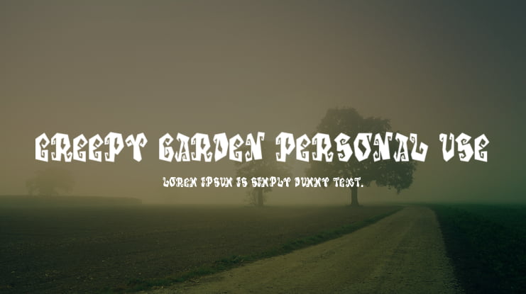 Creepy Garden Personal Use Font