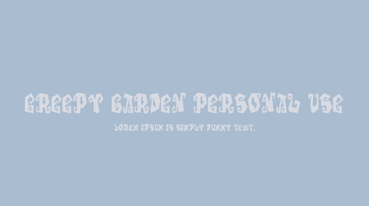 Creepy Garden Personal Use Font