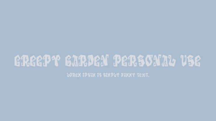 Creepy Garden Personal Use Font