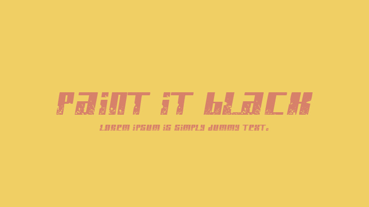 Paint It Black Font