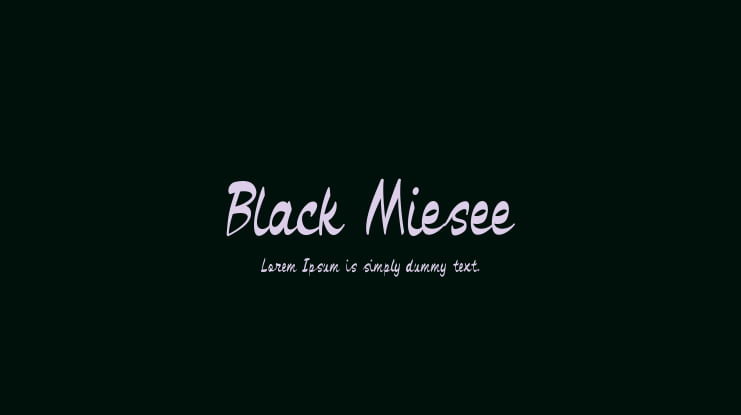 Black Miesee Font