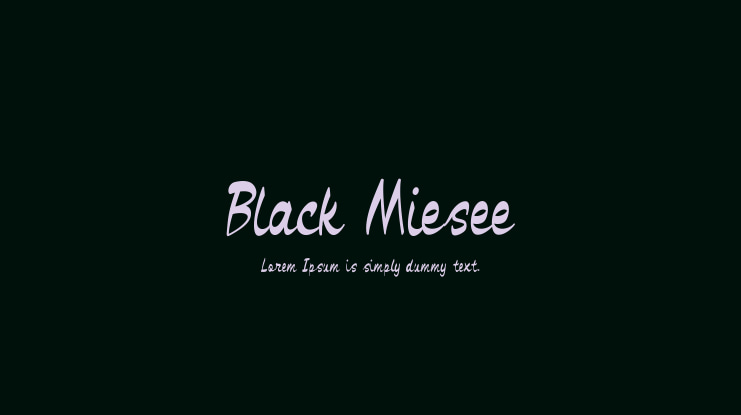 Black Miesee Font