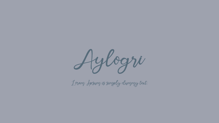 Aylogri Font