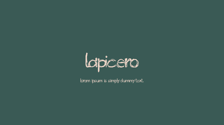 Lapicero Font